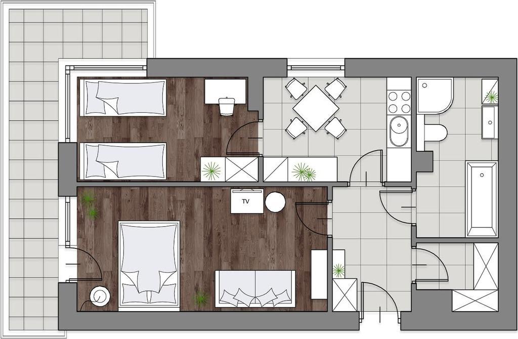 קרקוב 3D Poznanska 6 Apartament מראה חיצוני תמונה